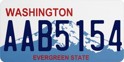 WA license plate AAB5154