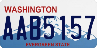 WA license plate AAB5157