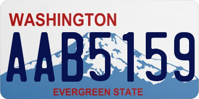 WA license plate AAB5159