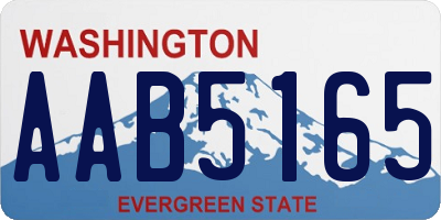 WA license plate AAB5165