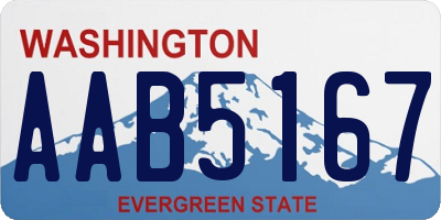 WA license plate AAB5167