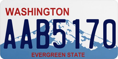 WA license plate AAB5170