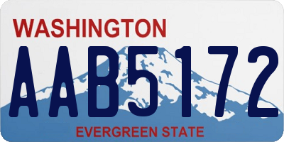 WA license plate AAB5172
