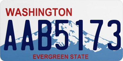 WA license plate AAB5173