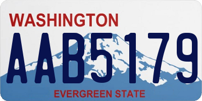 WA license plate AAB5179