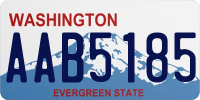 WA license plate AAB5185