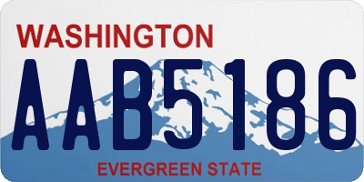 WA license plate AAB5186
