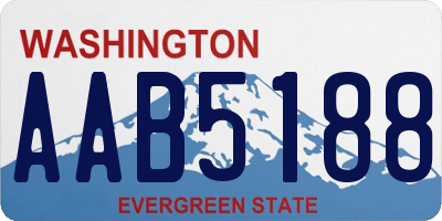 WA license plate AAB5188