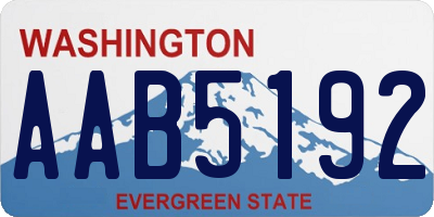 WA license plate AAB5192