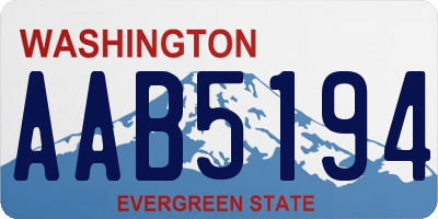 WA license plate AAB5194