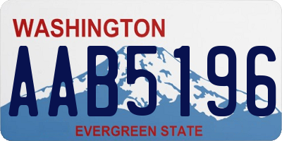 WA license plate AAB5196
