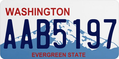 WA license plate AAB5197