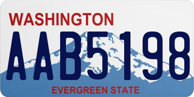 WA license plate AAB5198