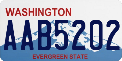 WA license plate AAB5202
