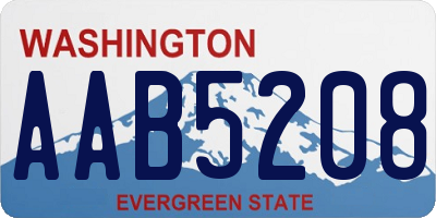 WA license plate AAB5208