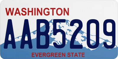 WA license plate AAB5209