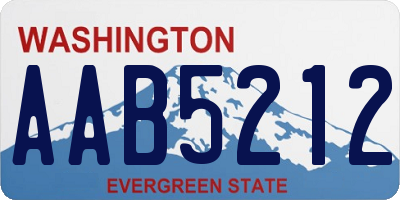 WA license plate AAB5212