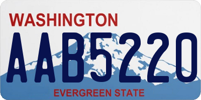 WA license plate AAB5220