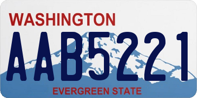 WA license plate AAB5221