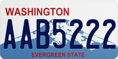 WA license plate AAB5222