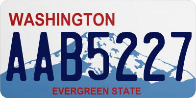 WA license plate AAB5227