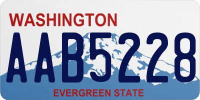 WA license plate AAB5228