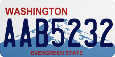 WA license plate AAB5232
