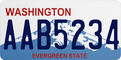 WA license plate AAB5234