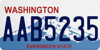 WA license plate AAB5235