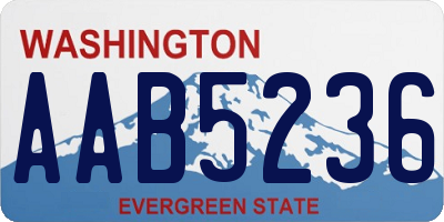 WA license plate AAB5236