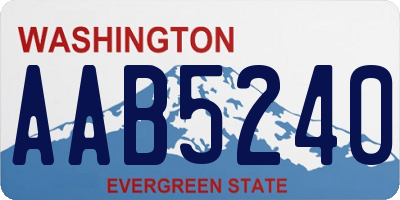 WA license plate AAB5240