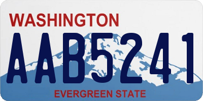 WA license plate AAB5241