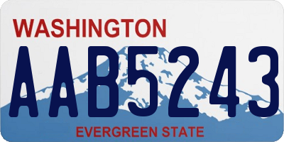 WA license plate AAB5243