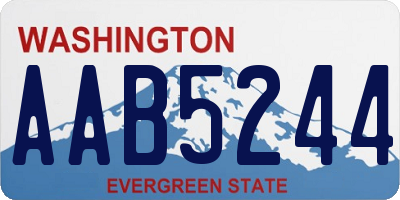 WA license plate AAB5244