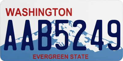 WA license plate AAB5249