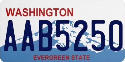 WA license plate AAB5250