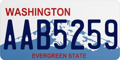 WA license plate AAB5259