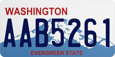 WA license plate AAB5261
