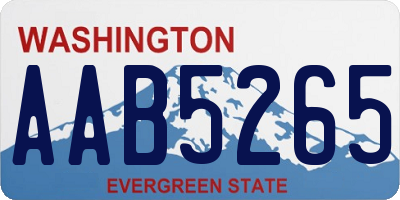 WA license plate AAB5265