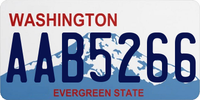 WA license plate AAB5266