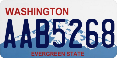 WA license plate AAB5268
