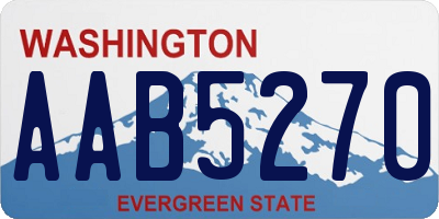 WA license plate AAB5270