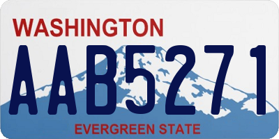 WA license plate AAB5271