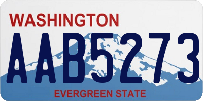 WA license plate AAB5273