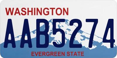WA license plate AAB5274