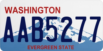 WA license plate AAB5277