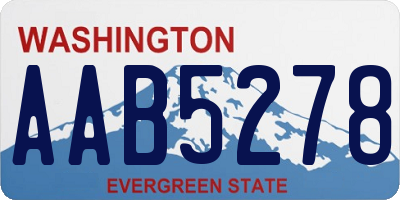 WA license plate AAB5278