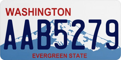 WA license plate AAB5279
