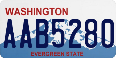 WA license plate AAB5280