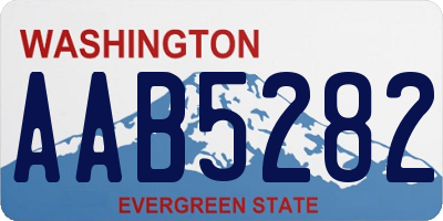 WA license plate AAB5282